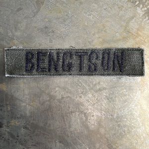 BENGTSON Embroidered Vintage ‘Army Green’ Military name tape patch